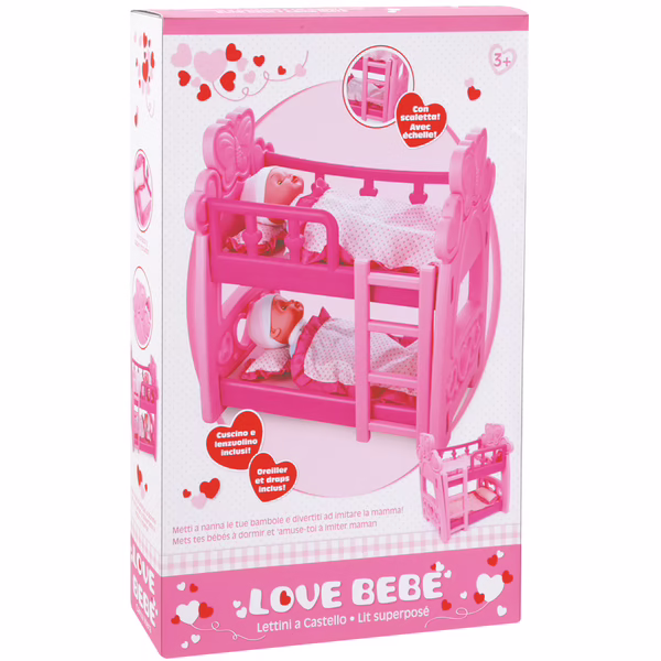 Lit Superpose Pour Poupees Love Bebe King Jouet Poupons Bebes Love Bebe Poupees Peluches