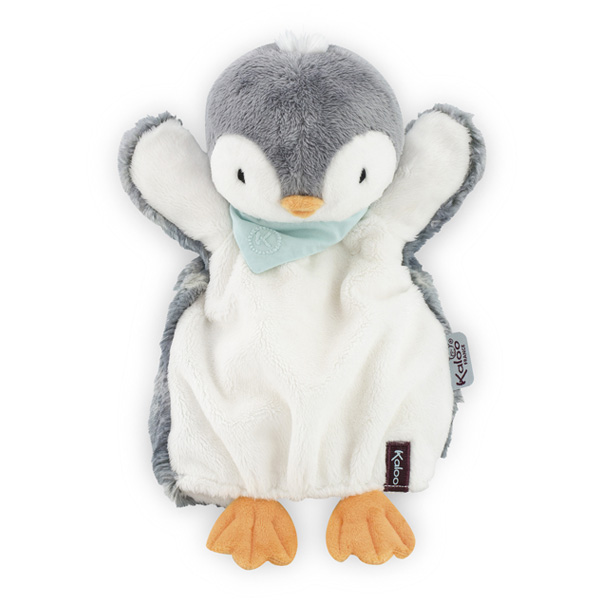 Doudou pingouin marionnette