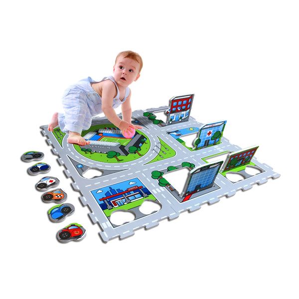 Dalles Mousse Circuit 9 Pieces Baby Smile King Jouet Tapis D Eveil Baby Smile Jeux D Eveil
