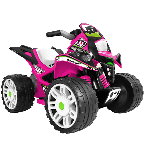 Quad The Beast 12v Kawasaki Rose Injusa King Jouet Quads Electriques Injusa Sport Et Jeux De Plein Air
