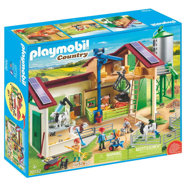 70132 Playmobil Country Grande ferme avec silo et jouet garçon ferme traite mobile