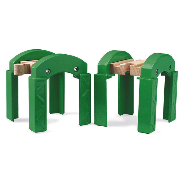 BRIO World - Supports De Pont Empilables Pour Circuit Train En Bois - Jouet Enfant 3 Ans Et Plus - 33253