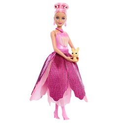 Barbie Dreamtopia poupée princesse Flocons avec robe qui se déploie et cheveux blonds à mèche Barbie Dreamtopia poupée princesse Flocons avec robe qui se déploie et cheveux blonds à mèche