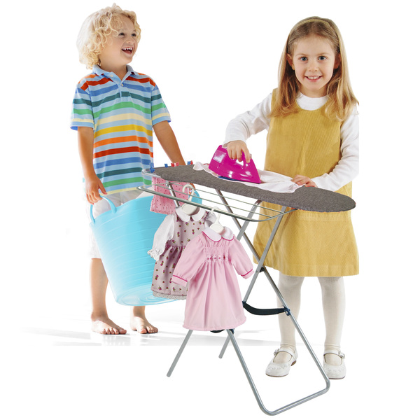 Planche à Repasser Pour Enfant Bayer Chic 2000 - Hauteur Réglable 3 Positions (51 à 58 Cm) - Pliable Avec étagère - Dimensions 70x26 Cm - Couleur Grise