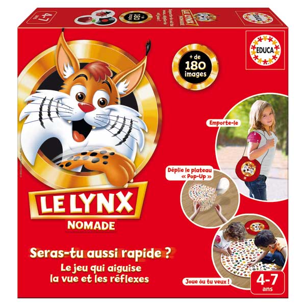 Le lynx nomade - Educa - Le célèbre jeu d'observation avec un plateau de jeu  pop-up en polyester .