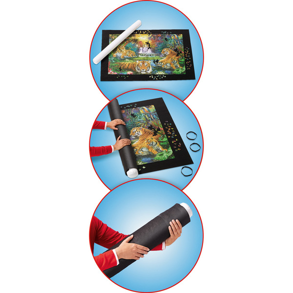Tapis De Puzzle Roll Up - 92x126 Cm - Pour Puzzles Jusqu'à 3000 Pièces - Surface Douce Et Fond Antidérapant