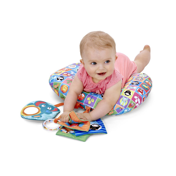 Coussin Tummy Time Ours Pour Bébé – 40x27x11 Cm, Avec 2 Jouets Amovibles, Pour Renforcer Les Muscles Du Cou Et De La Motricité, Dès La Naissance