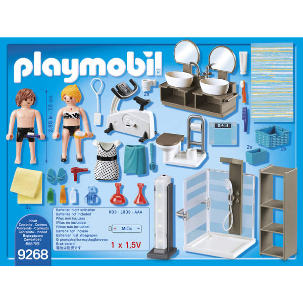 9268 - Playmobil City Life - Salle de bain avec douche Playmobil Playmobil  : King Jouet, Playmobil Playmobil - Jeux d'imitation & Mondes imaginaires