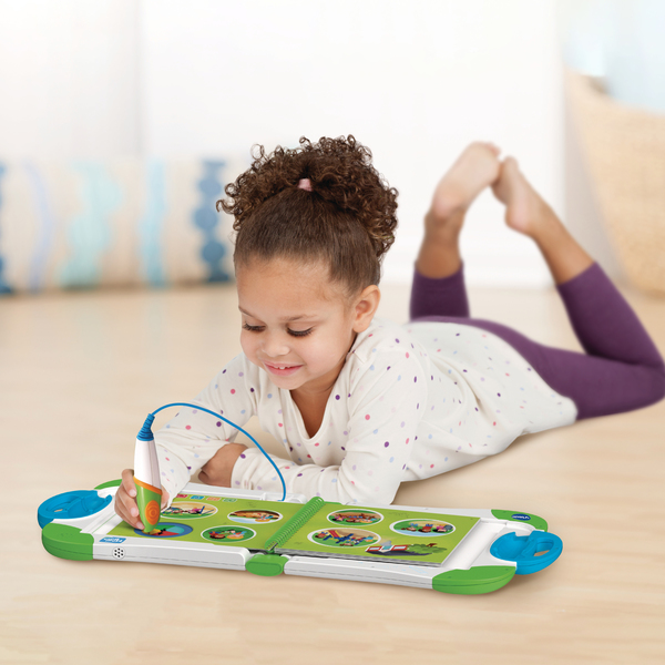 VTech MagiBook Starter Pack Vert - Livre Interactif éducatif Enfant 2-7 Ans, Stylet Tactile, Bibliothèque De Livres