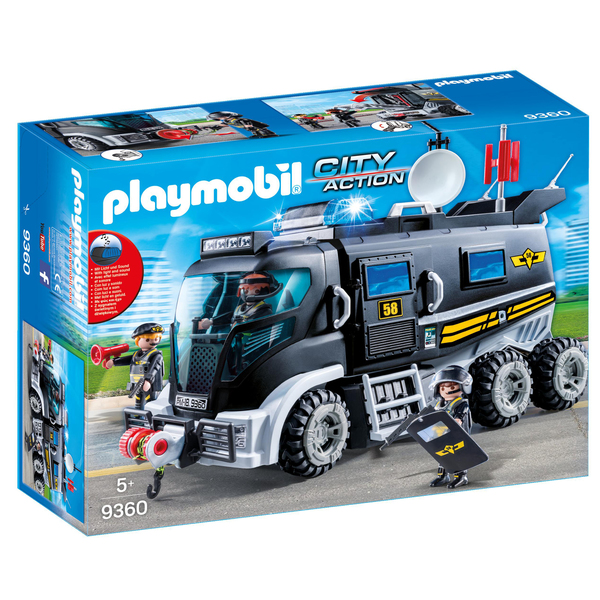 9360 - Playmobil City Action - Camion des policiers d'élite avec sirène  Playmobil : King Jouet, Playmobil Playmobil - Jeux d'imitation & Mondes  imaginaires