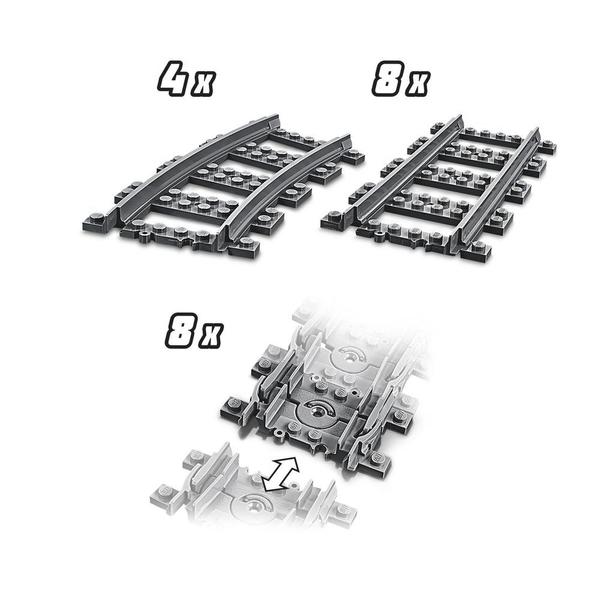 Set De Rails De Train En Blocs De Construction 32 Pièces | Compatible Avec Les Grandes Marques | Pour Enfants 3 Ans Et Plus