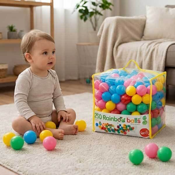 100 Balles De Jeu Monsieur Bébé - 5.5cm, Sans BPA, Pour Piscine à Balles Ou Décoration