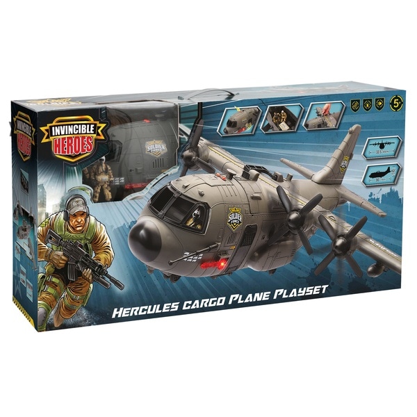 Avion cargo avec soldats 76 cm Invincible Heroes : King Jouet, Avions  radiocommandés Invincible Heroes - Véhicules, circuits et jouets  radiocommandés