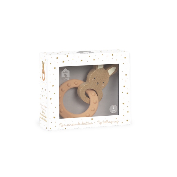 Anneau de dentition lapin en bois - Home