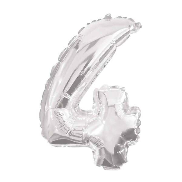 Ballon Chiffre 4 Argent