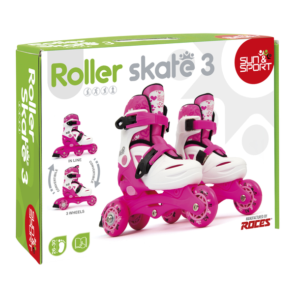 Rollers évolutifs - rose T. 26-30 SUN and SPORT : King Jouet, Skates Rollers  et Patins SUN and SPORT - Jeux Sportifs