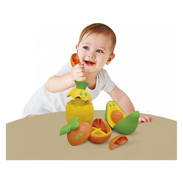 Jouet Bébé Clementoni - Mes Fruits à Assembler, 100% Recyclé, Made In Italy, 12 Mois+