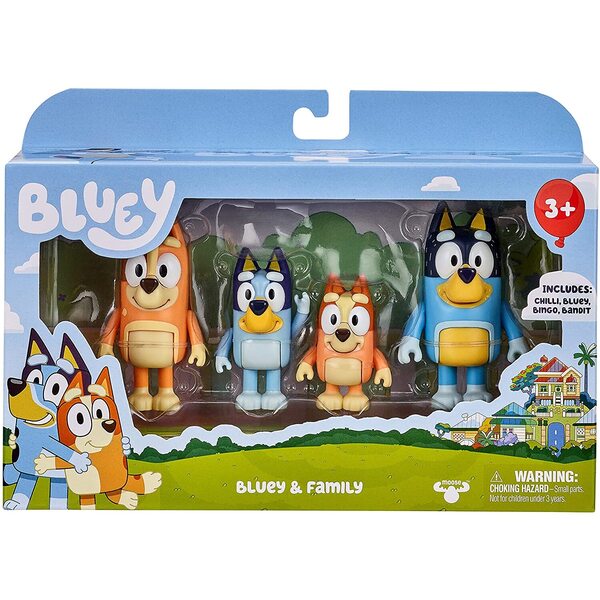 Figurines Bluey - Pack famille Moose Toys : King Jouet, Figurines Moose  Toys - Jeux d'imitation & Mondes imaginaires