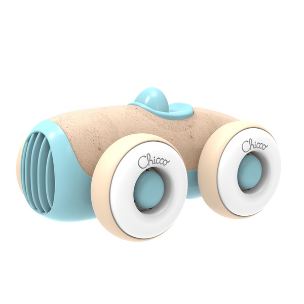 Voiture à Pousser En Bois Bleue – Jouet D'Éveil Bébé 6 Mois Et Plus | 2 En 1 Pousser Et Saisir | Cadeau Naissance Ou Baptême
