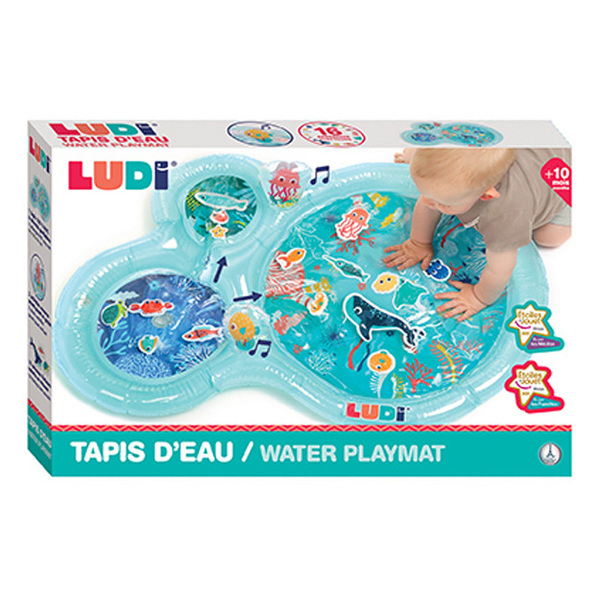 Tapis D'eau Gonflable Bébé - 66x50cm - PVC Sans BPA - Pour 3 à 24 Mois - Jeu Aquatique Intérieur/extérieur