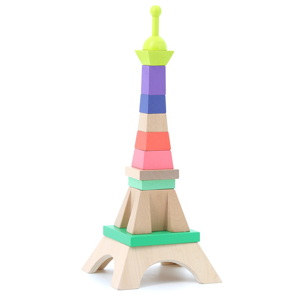 Tour En Bois Empilable - Jouet éducatif Pour Enfants Dès 3 Ans - Jeu D'adresse Et De Motricité