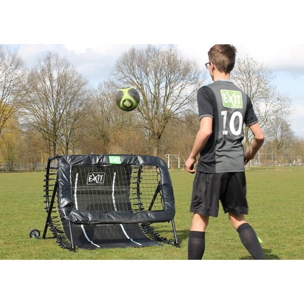 NAIZY Filet De Rebond Football - 100x65cm, Pliable Avec 4 Niveaux Réglables | Entraînement Solo, Rouge
