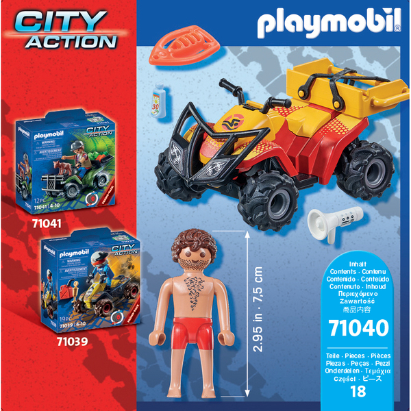 71040 - Playmobil City Action - Sauveteur en mer et Quad Playmobil : King  Jouet, Playmobil Playmobil - Jeux d'imitation & Mondes imaginaires