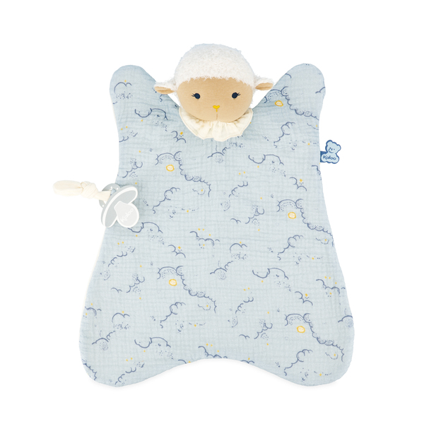 Doudou Mouton Fehn Pour Bébé - Aide Au Sommeil Et Sucette - Jouet Doux 25cm - Dès La Naissance