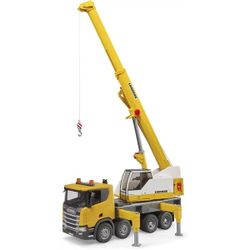 Camion Grue Jouet Chantier – Véhicule De Construction Avec Grue Rotative 360°, Crochet Mobile – Dès 3 Ans
