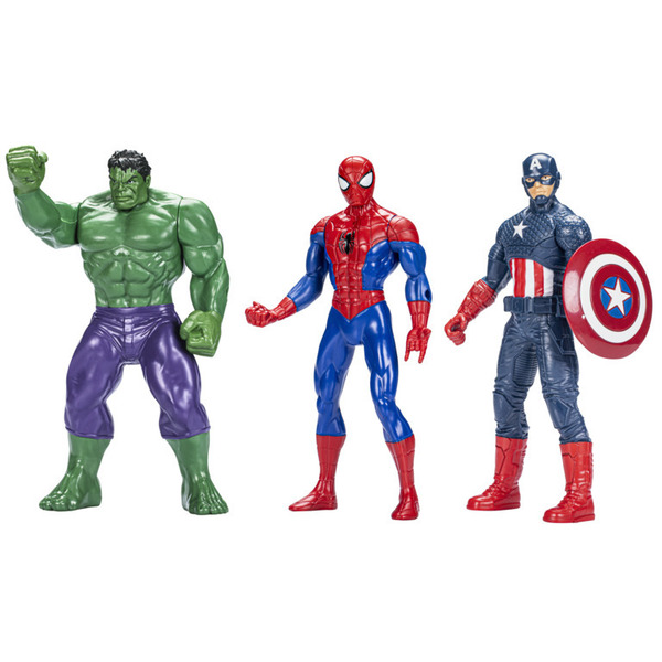 3 figurines 24 cm Les défenseurs - Marvel Mighty Hero Series