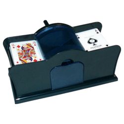Joycabin Mélangeur De Cartes Manuel 2 Jeux - Shuffler Avec Manivelle + 4 Porte-Cartes - Poker, UNO, Blackjack, Texas Hold'em