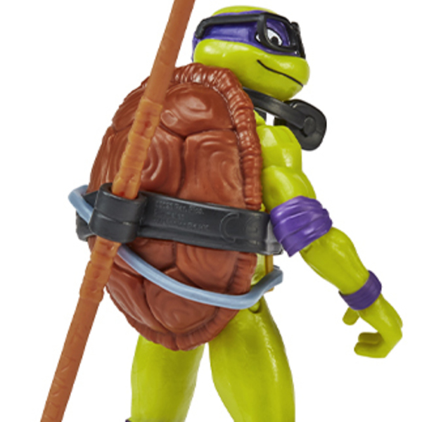 Figurine Tortues Ninja Donatello 12cm Articulée - Avec Bâton Bô Et Bébé Tortue - Giochi Preziosi - Dès 4 Ans