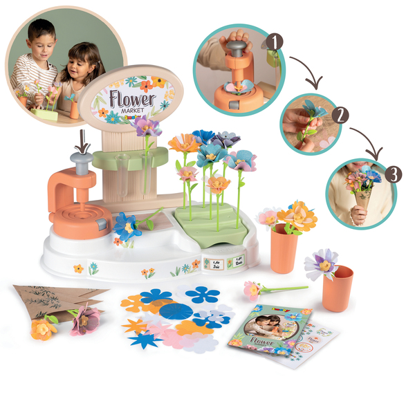 Kit Créatif Bouquet De Fleurs DIY Pour Enfants - Jeu De Construction Réutilisable - Pour Filles 4 à 8 Ans