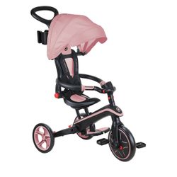Tricycle Explorer 4en1 évolutif et pliable rose poudré