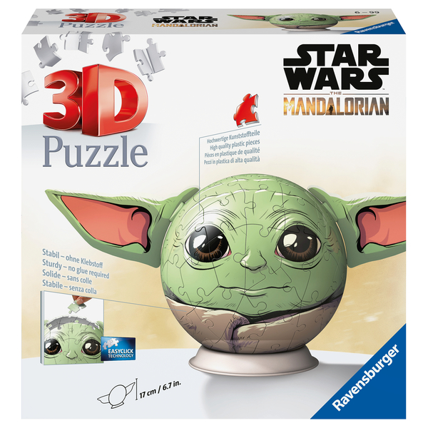 Puzzle 3D rond 72 pièces - Star Wars Grogu Ravensburger : King Jouet ...