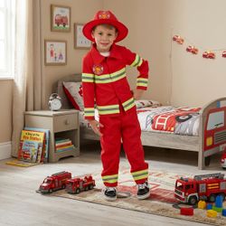 Déguisement de pompier avec accessoires 4/6 ans