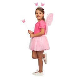 Déguisement de papillon rose avec tutu avec ailes