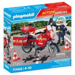 71466 - Playmobil Action Heroes - Pompier et moto