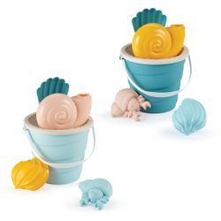 Seau 17cm garni d'un arrosoir, d'une pelle et 2 moules