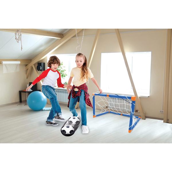 Football Lévitation Rechargeable - Jeu Foot Enfant Avec 2 Buts - Ballon Flottant LED - Intérieur/Extérieur