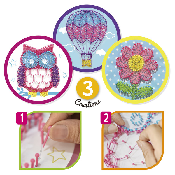 Coffret créatif tableaux à tisser - String Art