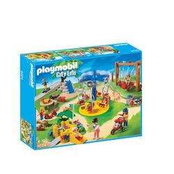 Playmobil Parc De Jeux Avec Toboggan, Balançoire Et 4 Personnages - Idéal Pour Enfants Dès 4 Ans