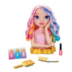 Tête à Coiffer GOXAEEE - Poupée Styling Cheveux Et Maquillage 35 Accessoires Rose