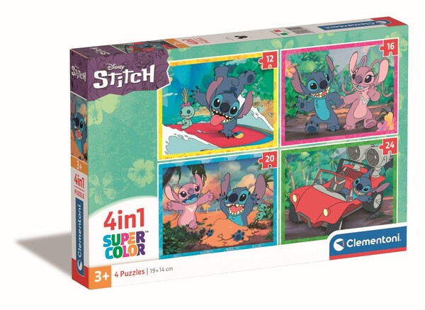 Coffret 4 puzzles Stitch Clementoni | King Jouet France - Puzzles bébés ...