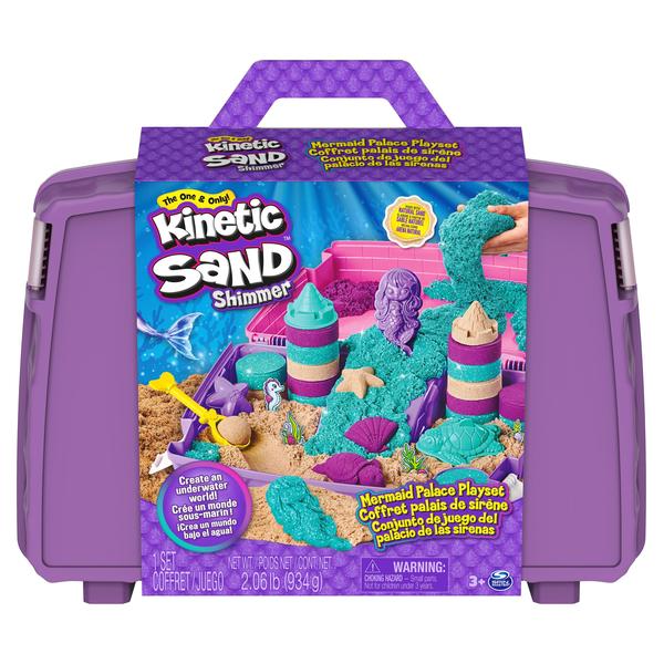 Kinetic Sand - Mallette Construction 907g + 3 Accessoires - Sable Magique à Modeler - Jouet Enfant 3 Ans Et +