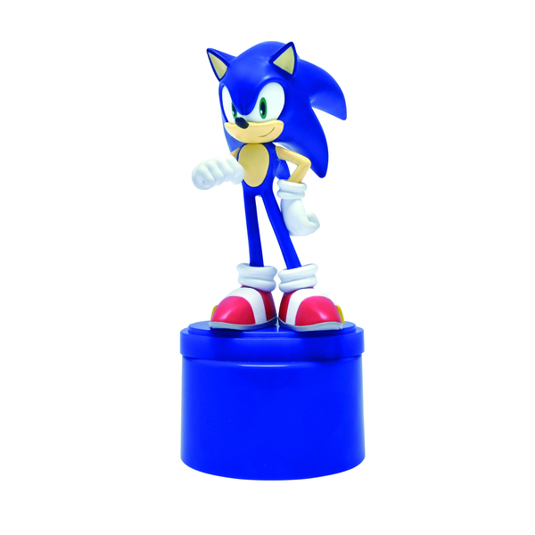 Réveil Veilleuse Sonic The Hedgehog - Écran LCD, 6 Sonneries, Fonction Snooze, Bleu - 6