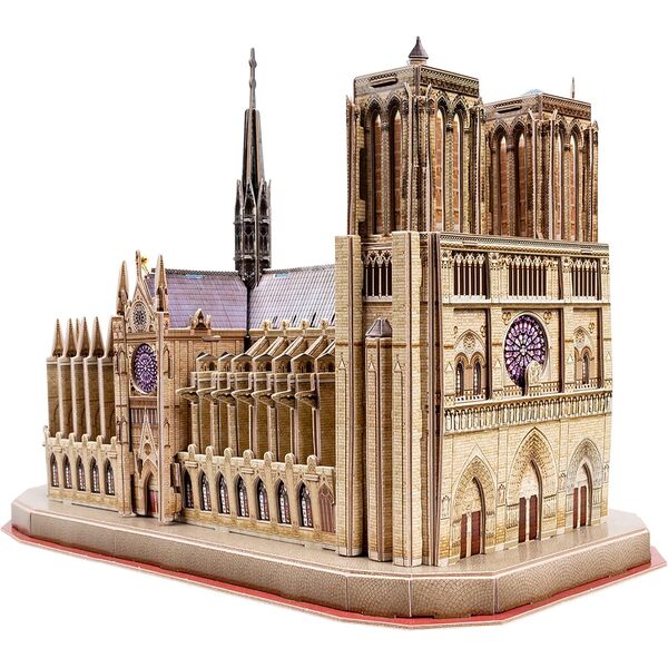 Quickdraw 3D Puzzle Notre-Dame De Paris, 39 Teile – Modellbausatz Aus Schaum & Karton, 15,5x7x11 Cm