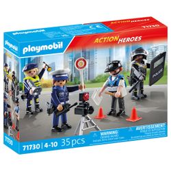 71730 - Playmobil Action Heroes - Set métiers de la police : 4 policiers