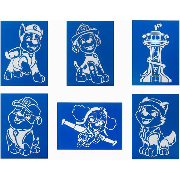 Kit De Stylos Pulvérisateurs Paw Patrol - 12 Stylos Et 16 Pochoirs - Pour Dessiner Et Colorier En Soufflant - Dès 4 Ans