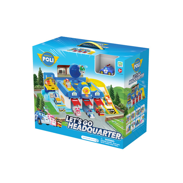Robocar Poli Quartier Generale Playset - Con Veicolo Trasformatore Poli, Per Bambini Dai 3 Anni, Giochi Di Ruolo E Missioni